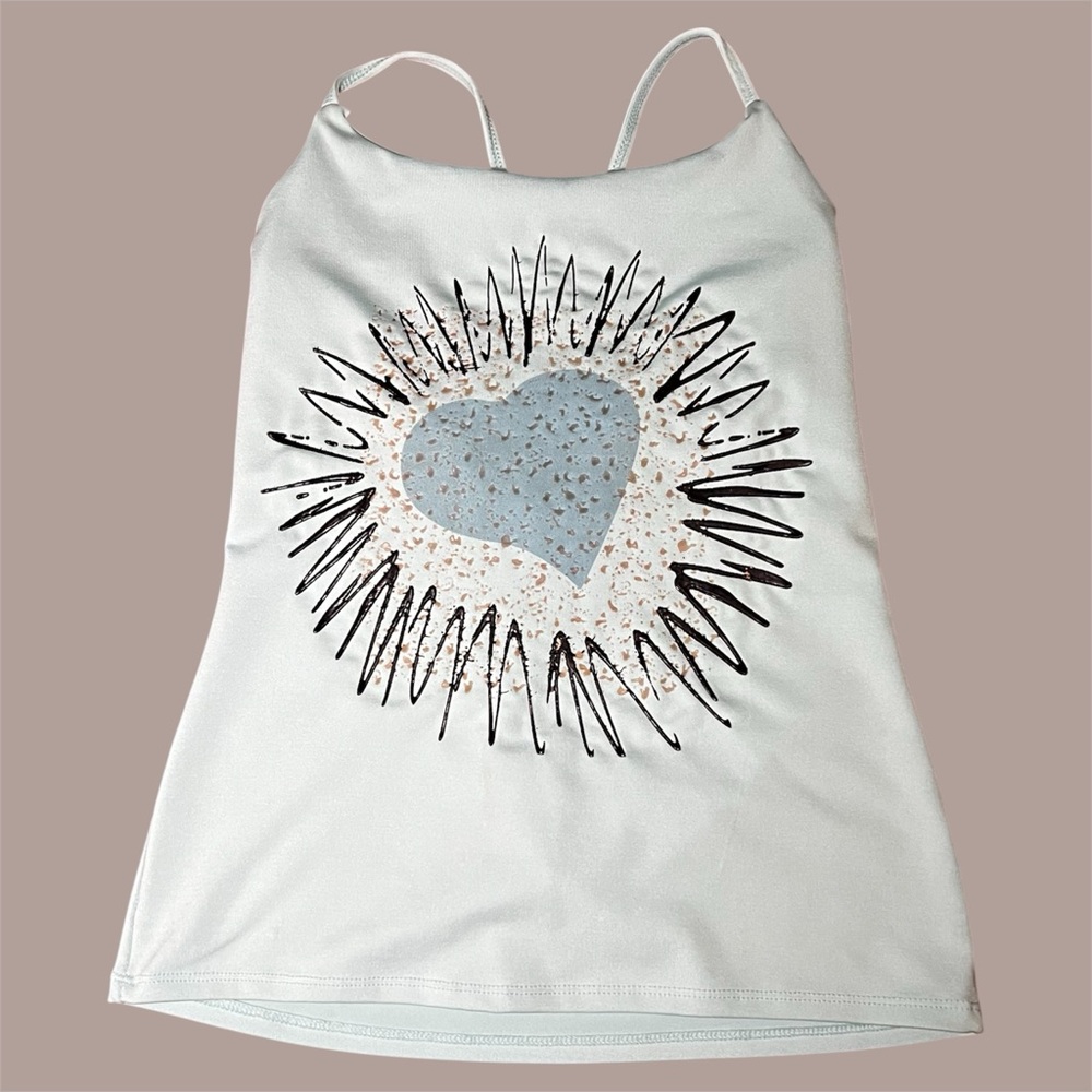 Heart Graphic Spaghetti Strap Tank - Picture 1 of 5